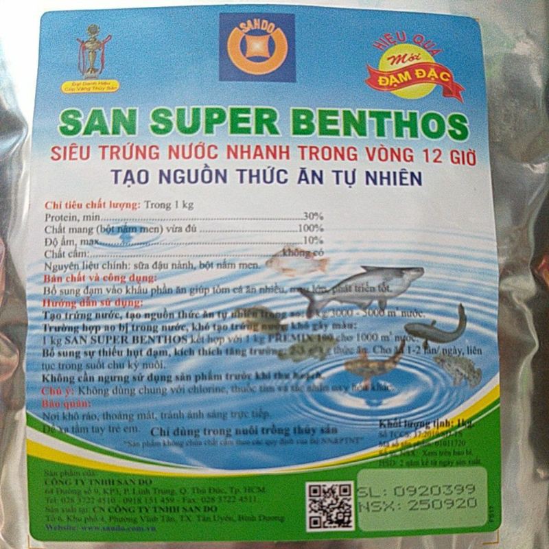 san super benthos 1kg ( siêu trứng nước)