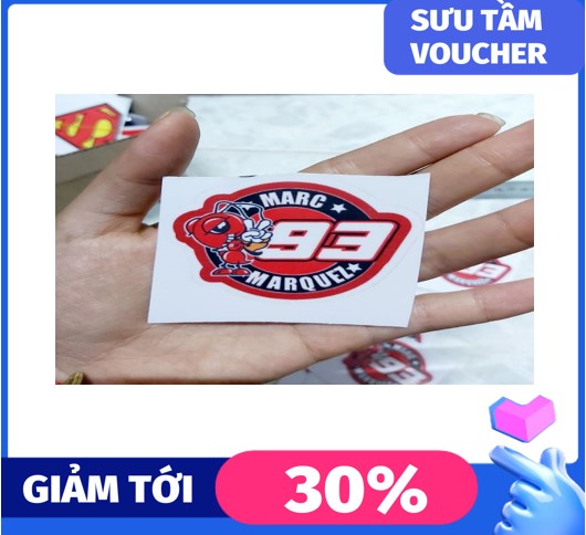 Combo 2 Tem Decal 93 Marquez Tròn Dán Xe Giá Rẻ