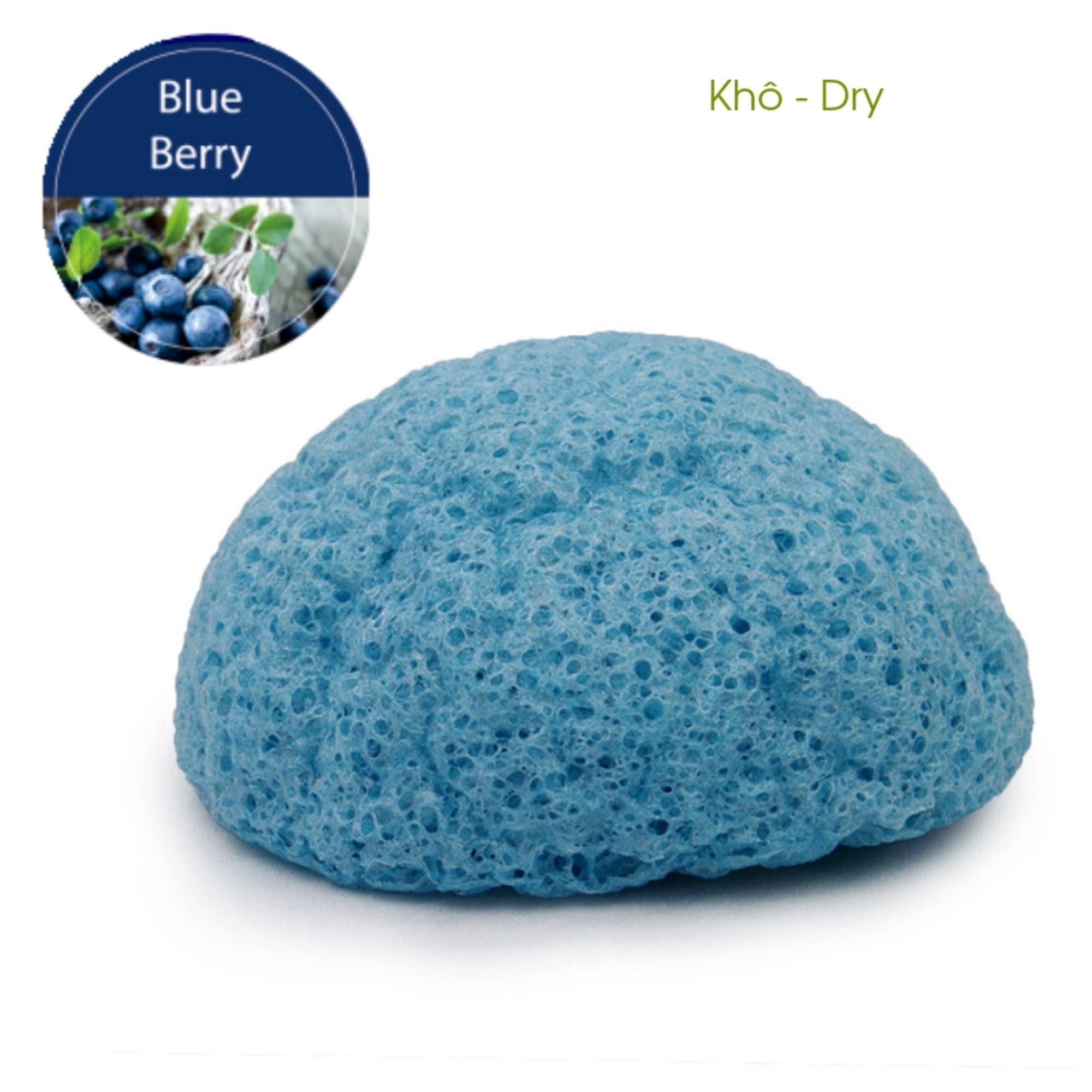 Konjac facial puff sponge Blueberry
