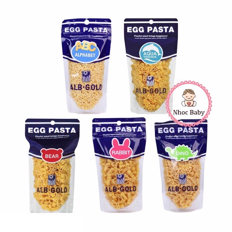 Nui trứng Egg Pasta ALB Gold Nhật 90gr cho bé 7m+ - Hình aqua sv biển