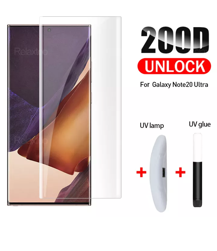 Kính cường lực trong suốt Full màn hình Full keo UV cho điện thoại Samsung