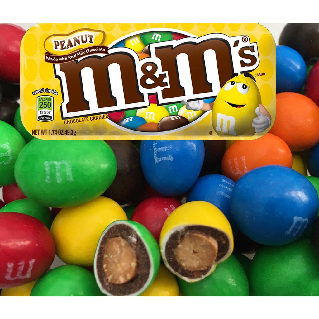 Kẹo Sôcôla Đậu Phộng m&m's Peanut Chocolate Candies (Gói 37g)