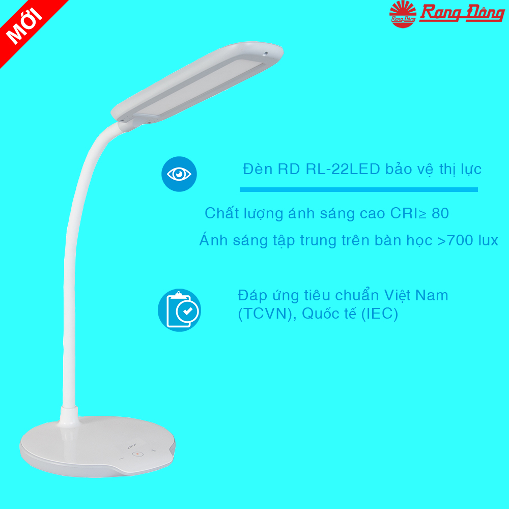 Đèn bàn LED Rạng Đông cao cấp Cảm ứng RL-22