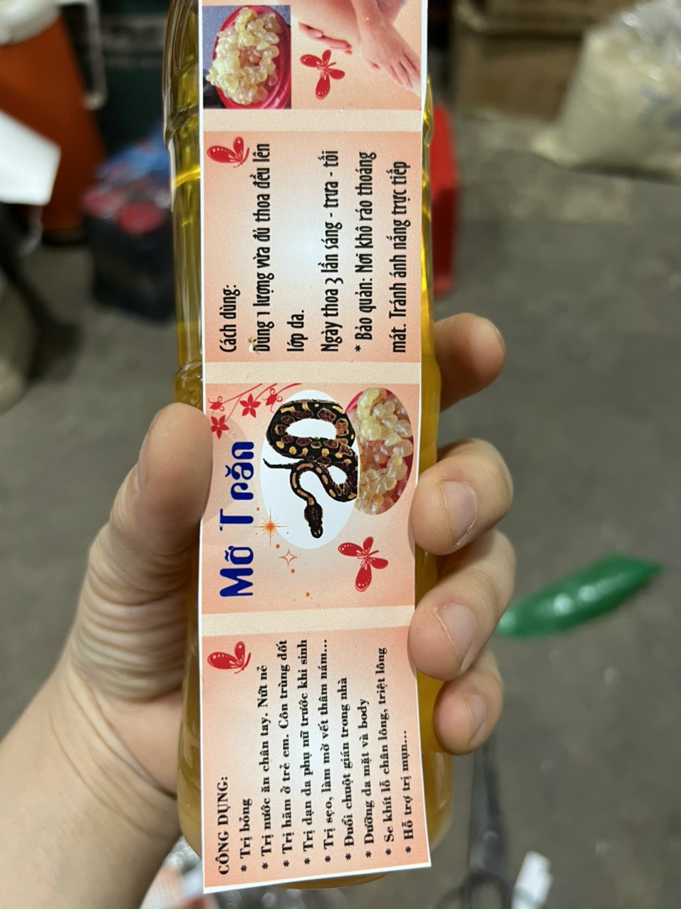 Mỡ Trăn Nguyên Chất 100% (Chai 500ml)