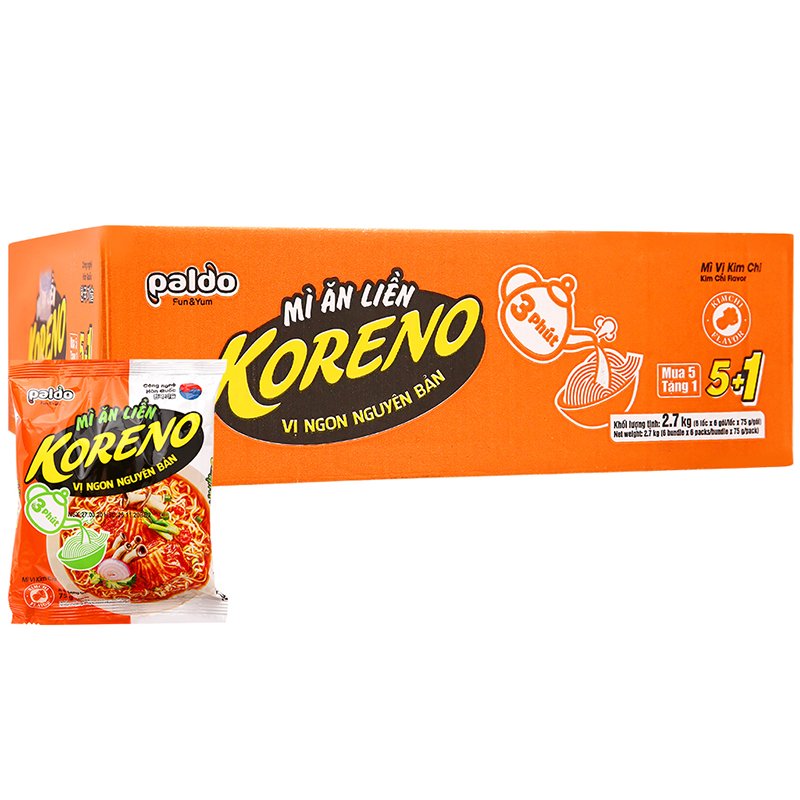 MÌ ĂN LIỀN KORENO ( THÙNG 30 GÓI ) MÌ CAY HÀN QUỐC
