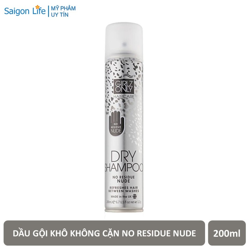 Dầu Gội Khô Girlz Only Dry Shampoo Không Cặn - No Residue Nude (Bạc) - 200ml giá rẻ