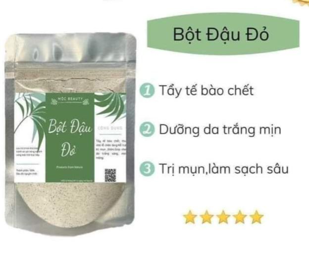 Combo 2 gói bột đậu đỏ nguyên chất dưỡng trắng da(gói 100gr)