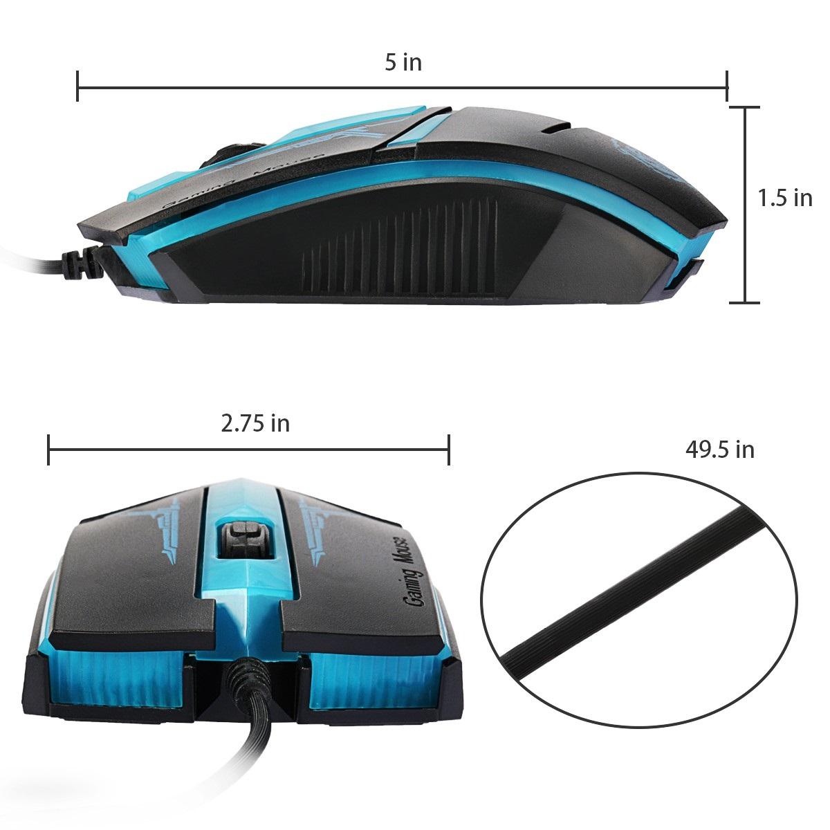 Chuột Quang Gaming Chính Hãng Đèn Led Màu Có Dây Siêu Nhạy