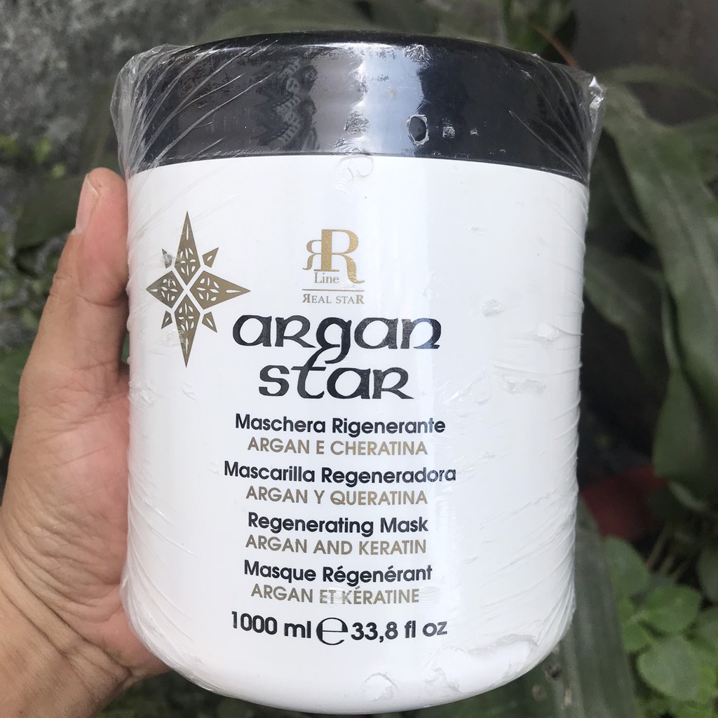 [HCM]Dầu Hấp Dưỡng Ẩm Phục Hồi Mềm Mượt tóc Argan RR Line ARGAN STAR 1000ml
