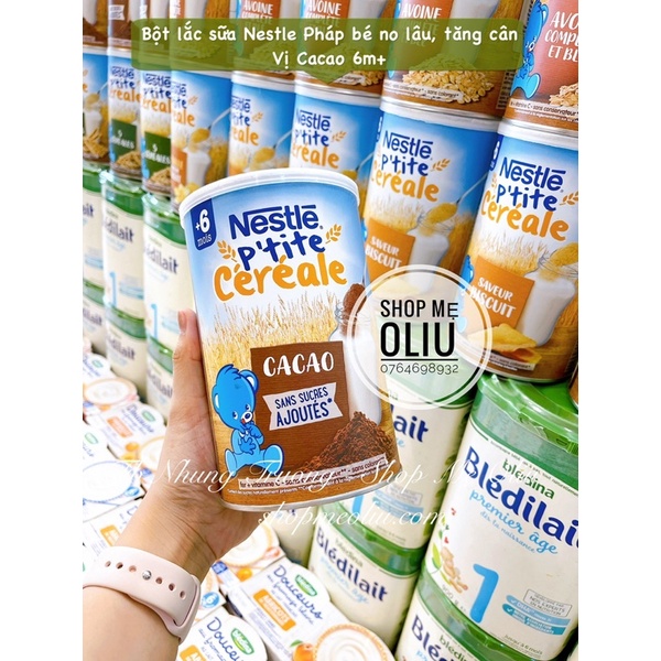 [Ship Air]-Bột ngũ cốc lắc sữa Nestle Pháp 415g