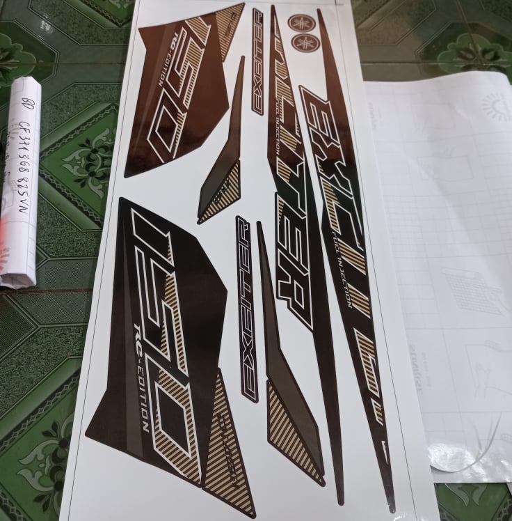 tem rời ex 150 2020 vàng đen