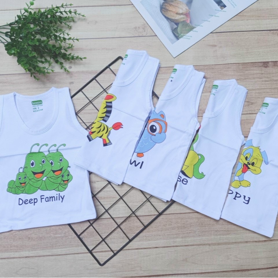 Áo ba lỗ trắng vải cotton cho bé mặc mát vào mùa hè áo 3 lỗ hn