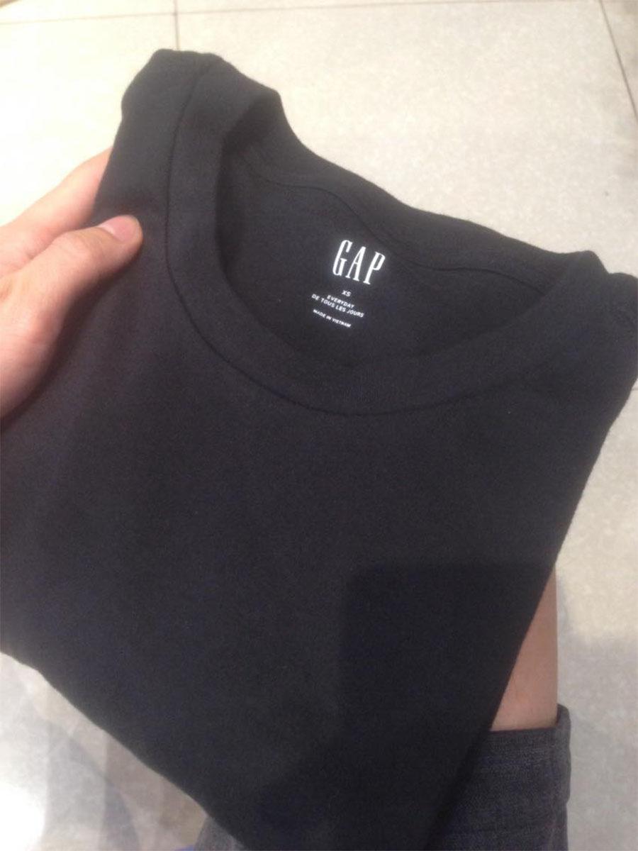 Áo thun cổ tròn nam Gap ( màu đen, size SX, S, M, L )