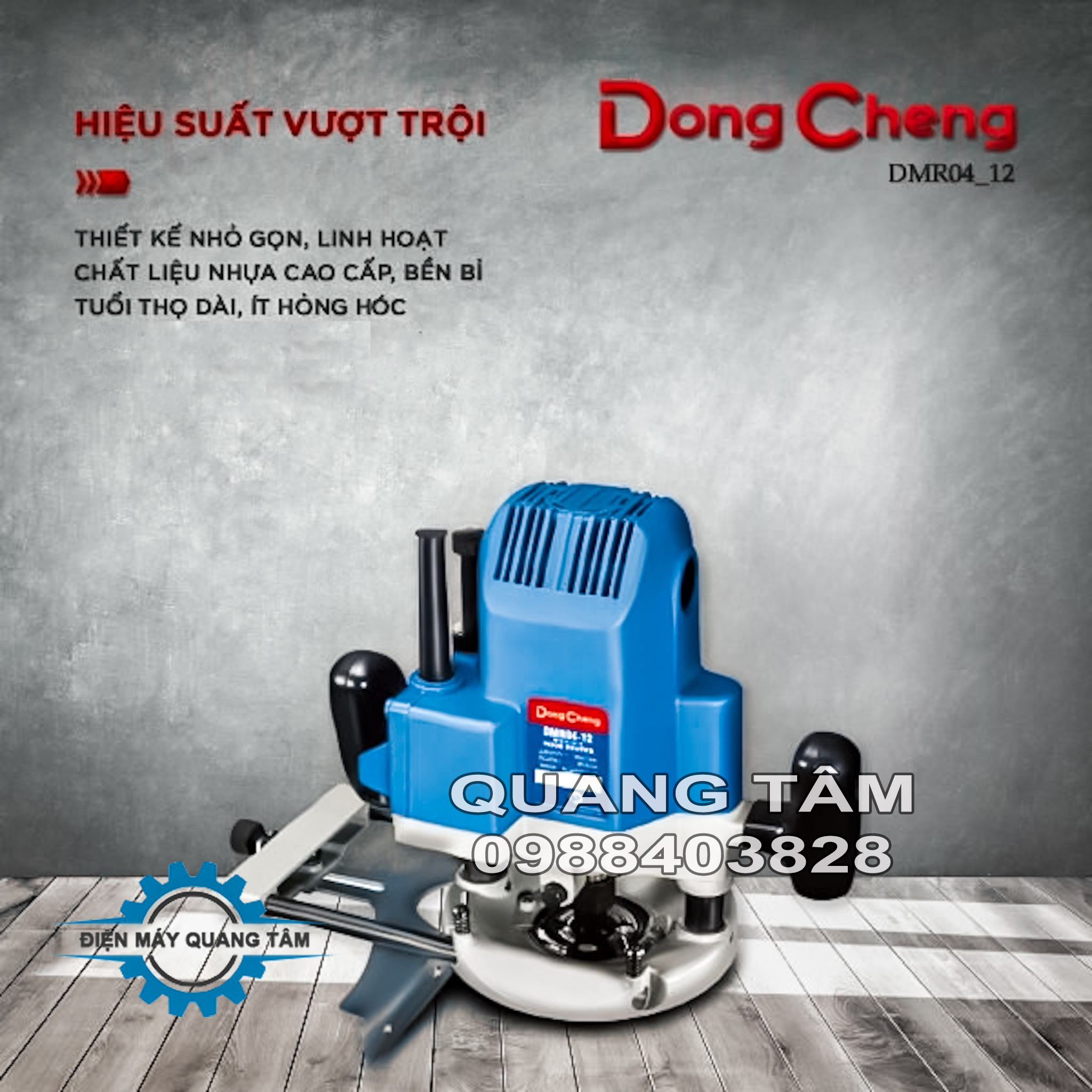 Máy Soi Mộng Thấp (Phay Alu - Gỗ) 12.7mm Dongcheng DMR04-12 [Chính Hãng]