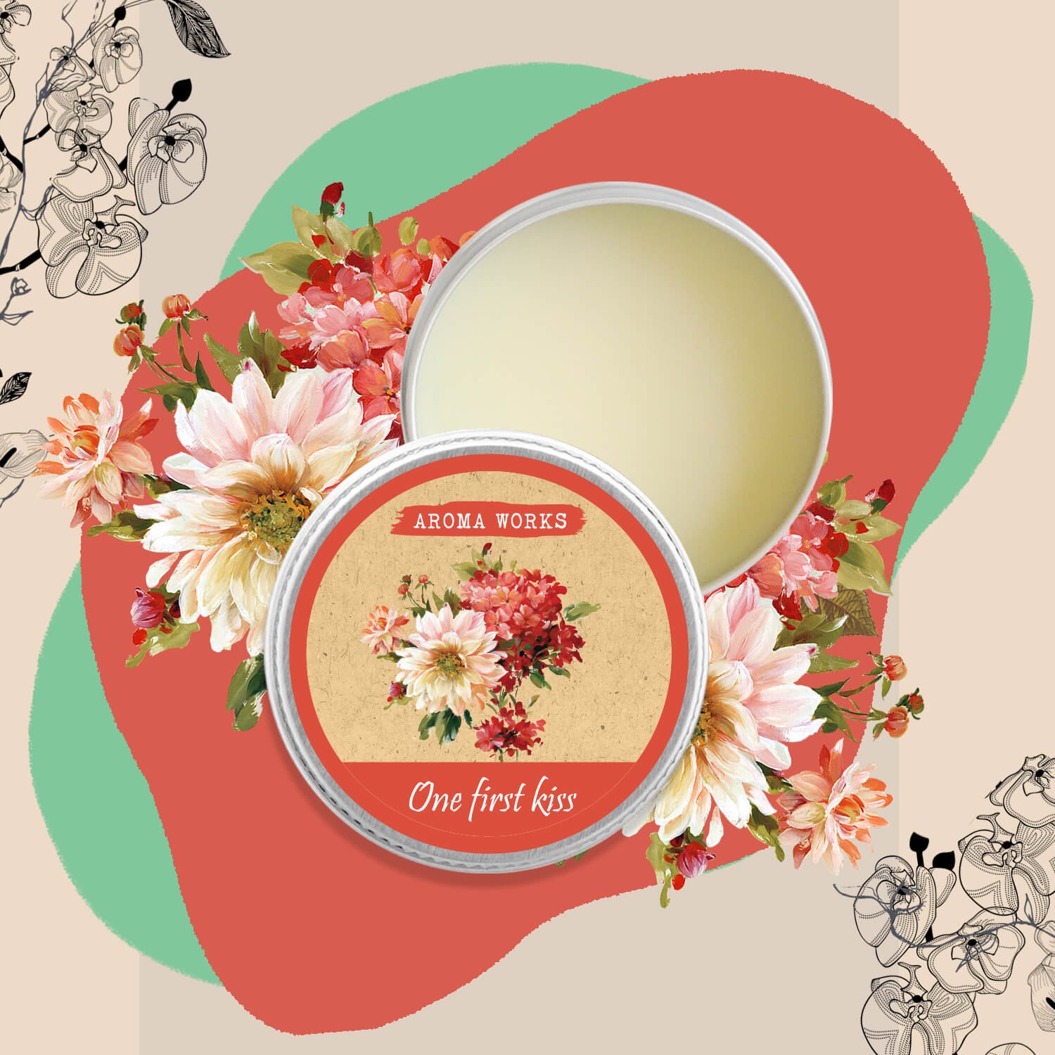 Nước Hoa Khô Aroma Works Solid Perfume 15g - One First Kiss