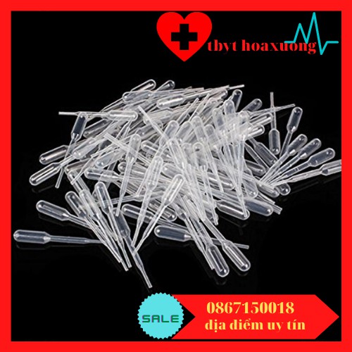 [Combo100 ống] Pipet Nhựa Hút Dung Dịch 5ml