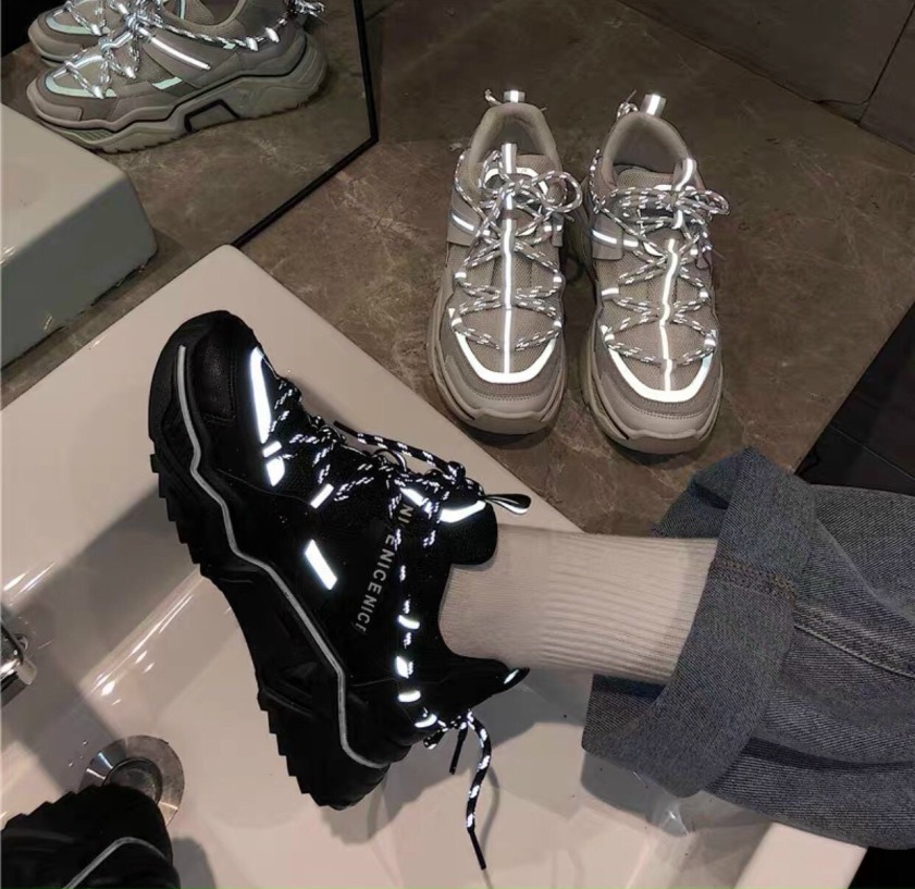 Giày nữ độn đế cao 5p , giày thể thao nữ , giày sneaker nữ phản quang hàng cao cấp giá siêu tốt giá rẻ