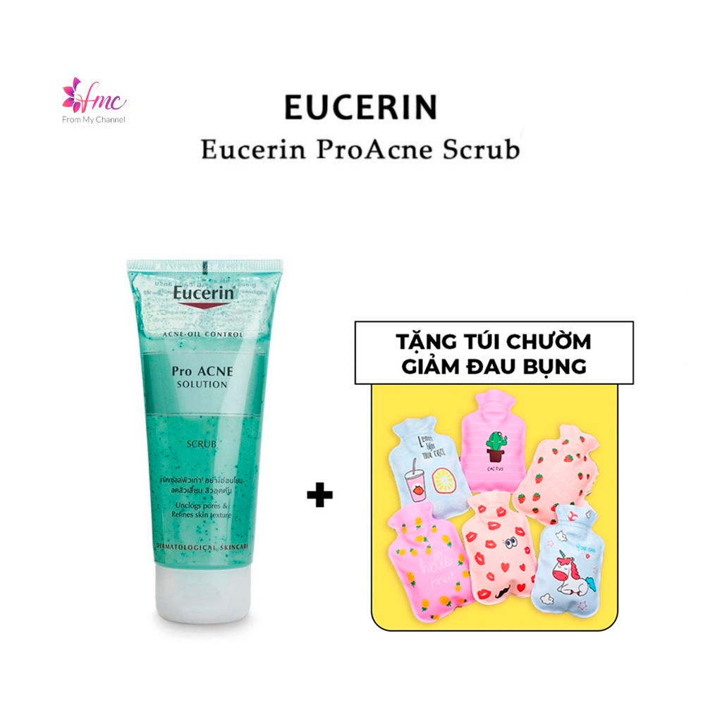 [MUA 1 TẶNG 1] Tẩy tế bào chết ngăn ngừa mụn Eucerin ProAcne Scrub 100ml + Tặng 1 túi chườm giảm đau bụng