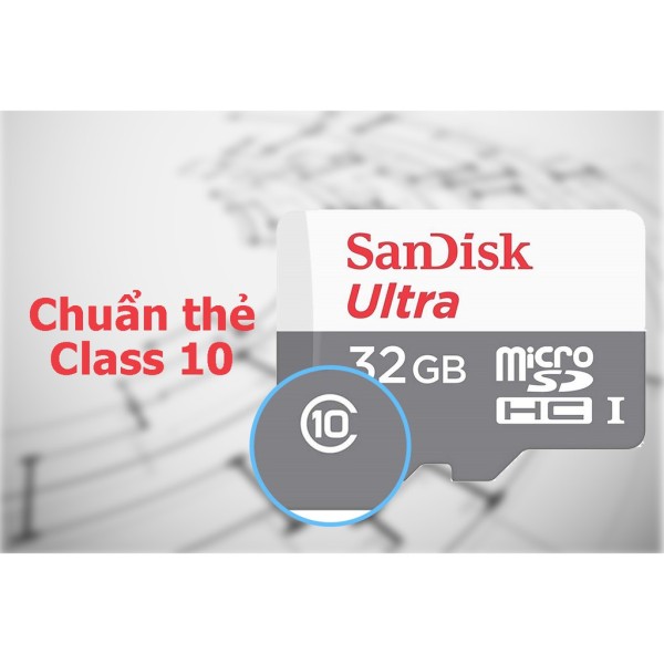 [Bảo Hành 1 Đổi 1]  Thẻ Nhớ 32gb microSDHC SanDisk Ultra UHS-I up to 80mb/s - Hãng phân phối chính thức