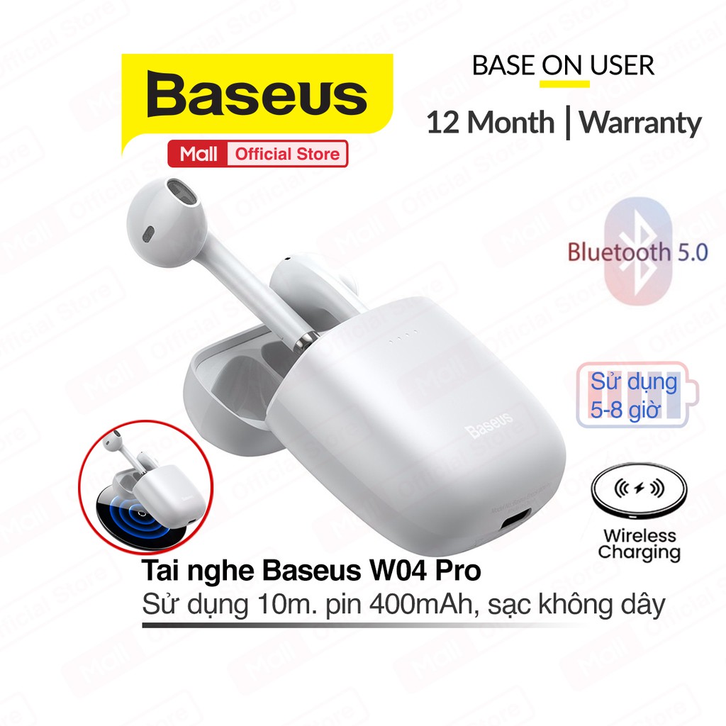 Tai nghe không dây Baseus Model W04/W04 Pro