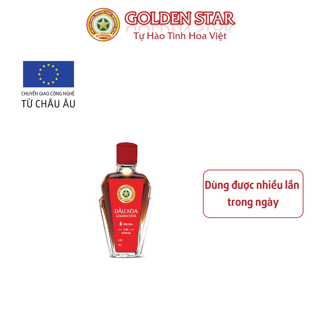 Dầu xoa Golden Star 5ml Rẻ vô địch] [Chính hãng]