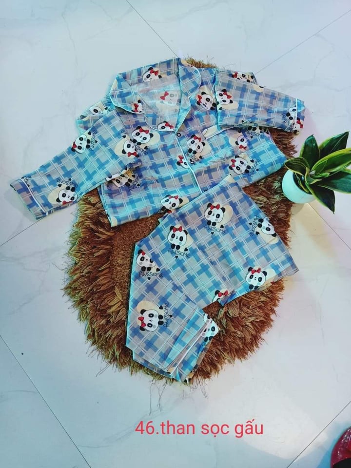 Pizama tay cộc quần dài