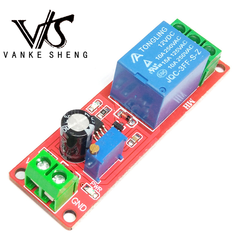 0 to 10s delay dc 12v delay relay shield ne555 timer delay switch relay module