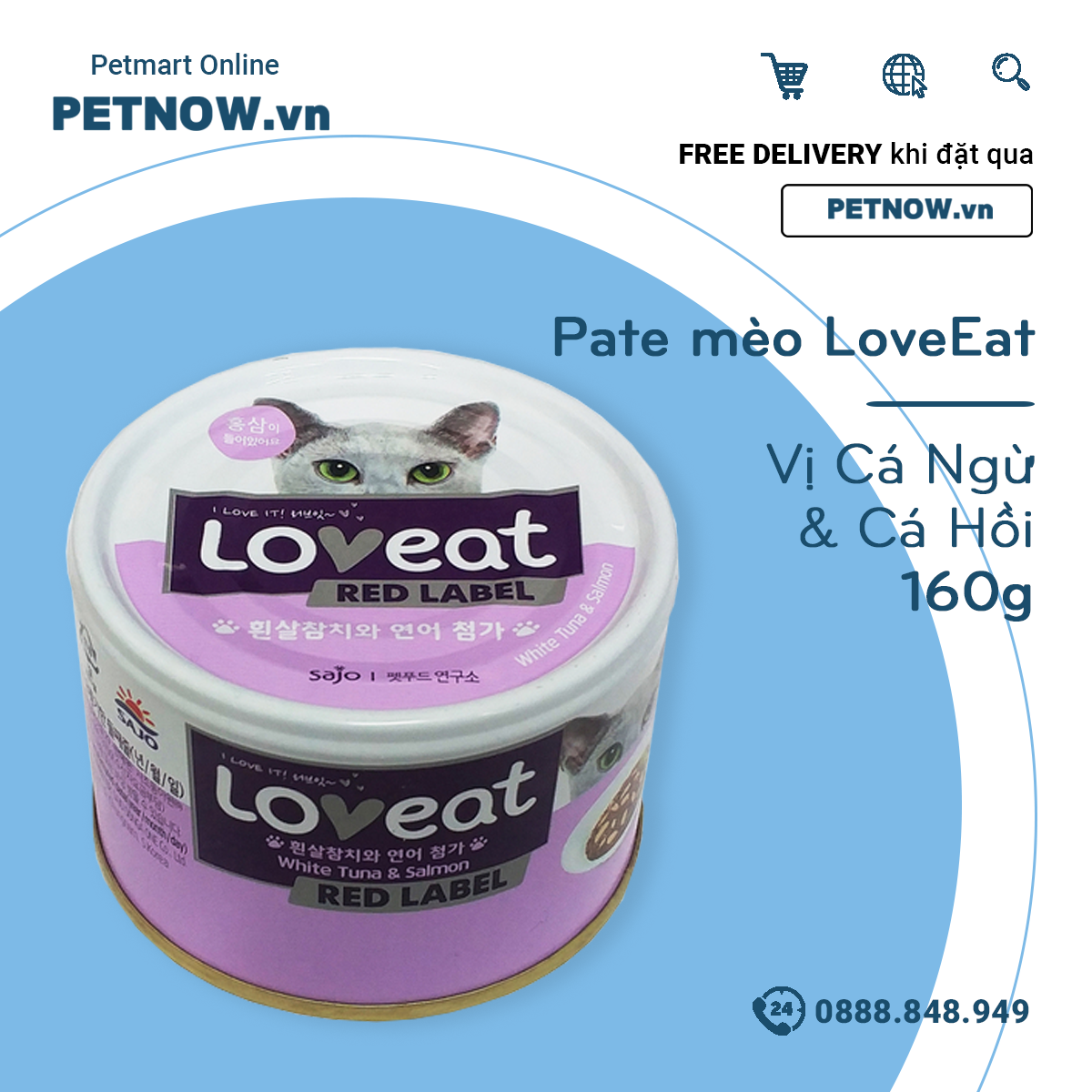 Combo Pate mèo LoveEat 160g Korea - 24 lon