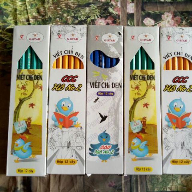 Hộp 12 bút chì gỗ G-Star vỏ nhiều màu