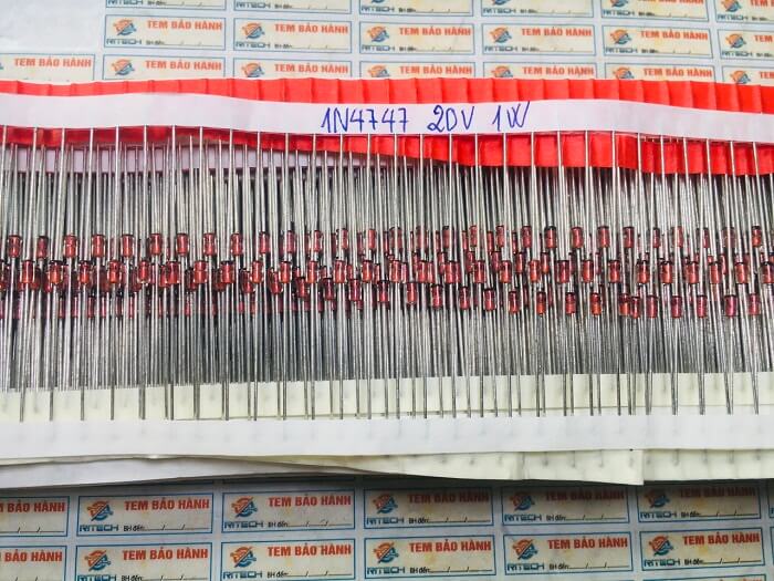 Combo 20 chiếc 1n4747a, 1n4747 diode zenner 20v 1w chính hãng