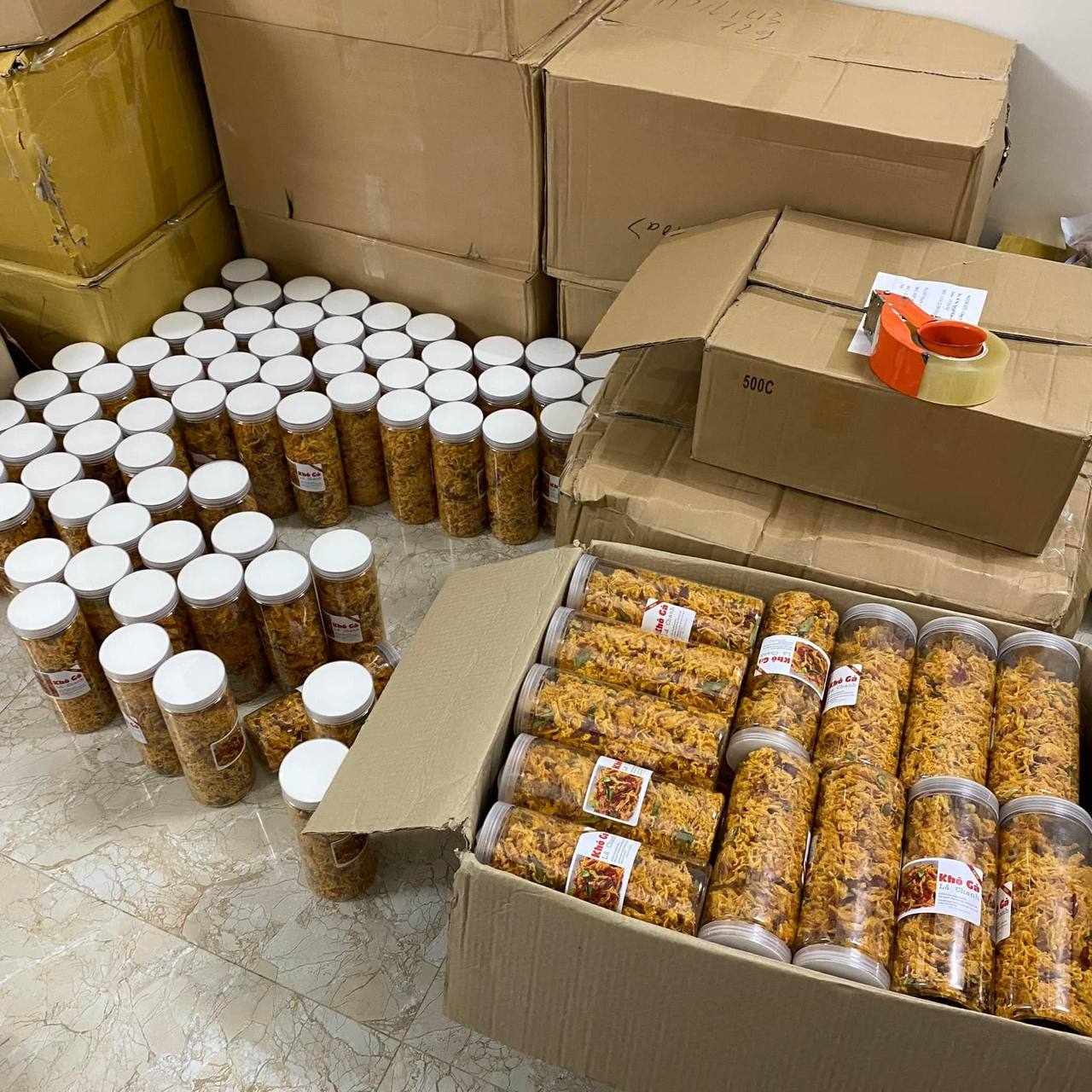 KHÔ GÀ LÁ CHANH GÓI 500G