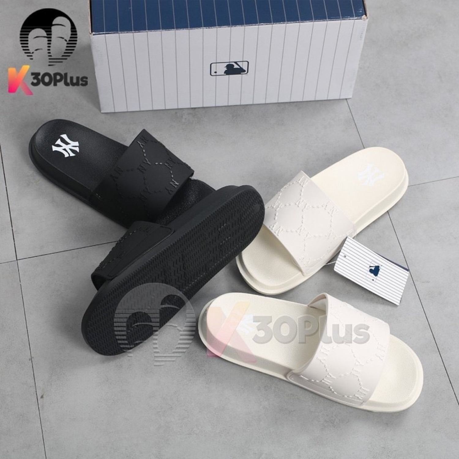 Dép Quai Ngang MLB VN CHUNKY DIA MONOGRAM(Chuẩn Auth tuồn)