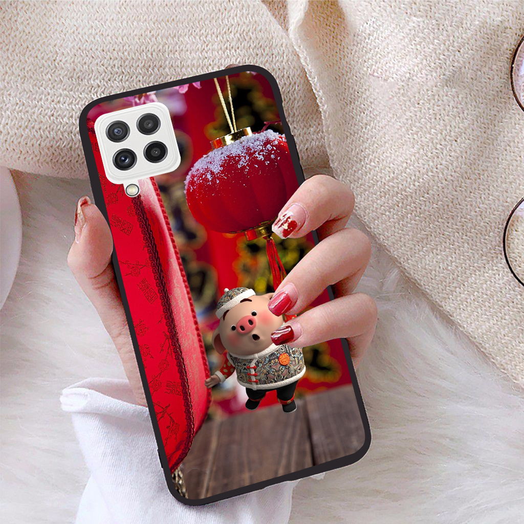 Ốp lưng Samsung Galaxy A22 4G viền dẻo TPU BST Pig Cute