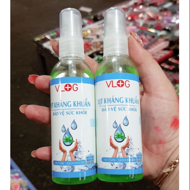 [COMBO] 2 chai Xịt kháng khuẩn rửa tay khô Vlog diệt khuẩn bảo vệ sức khỏe gia đình bạn (tặng mặt nạ cao câp khi mua 2 sp)/lam