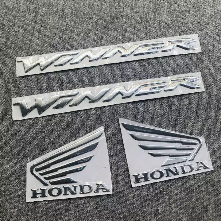 Combo Tem chữ Winner + Logo Cánh Chim Honda.(loại thường)
