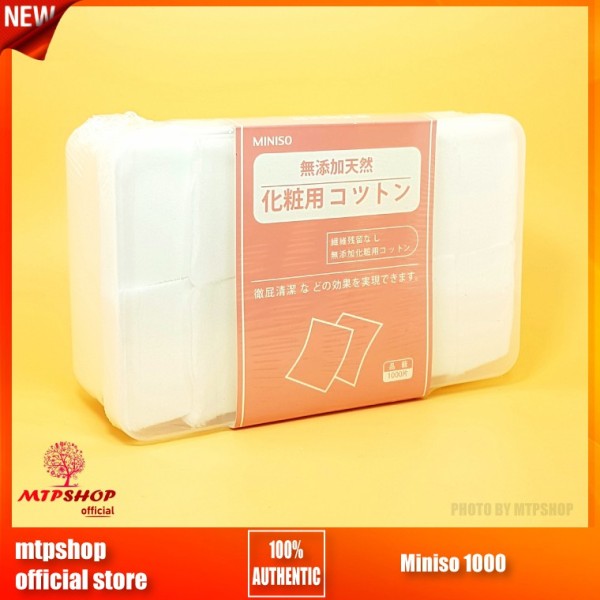 Hộp Bông Tẩy Trang Miniso 1000 Miếng – Nhật Bản nhập khẩu