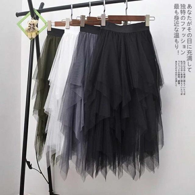Chân váy xòe tầng tua nhọn hót hít