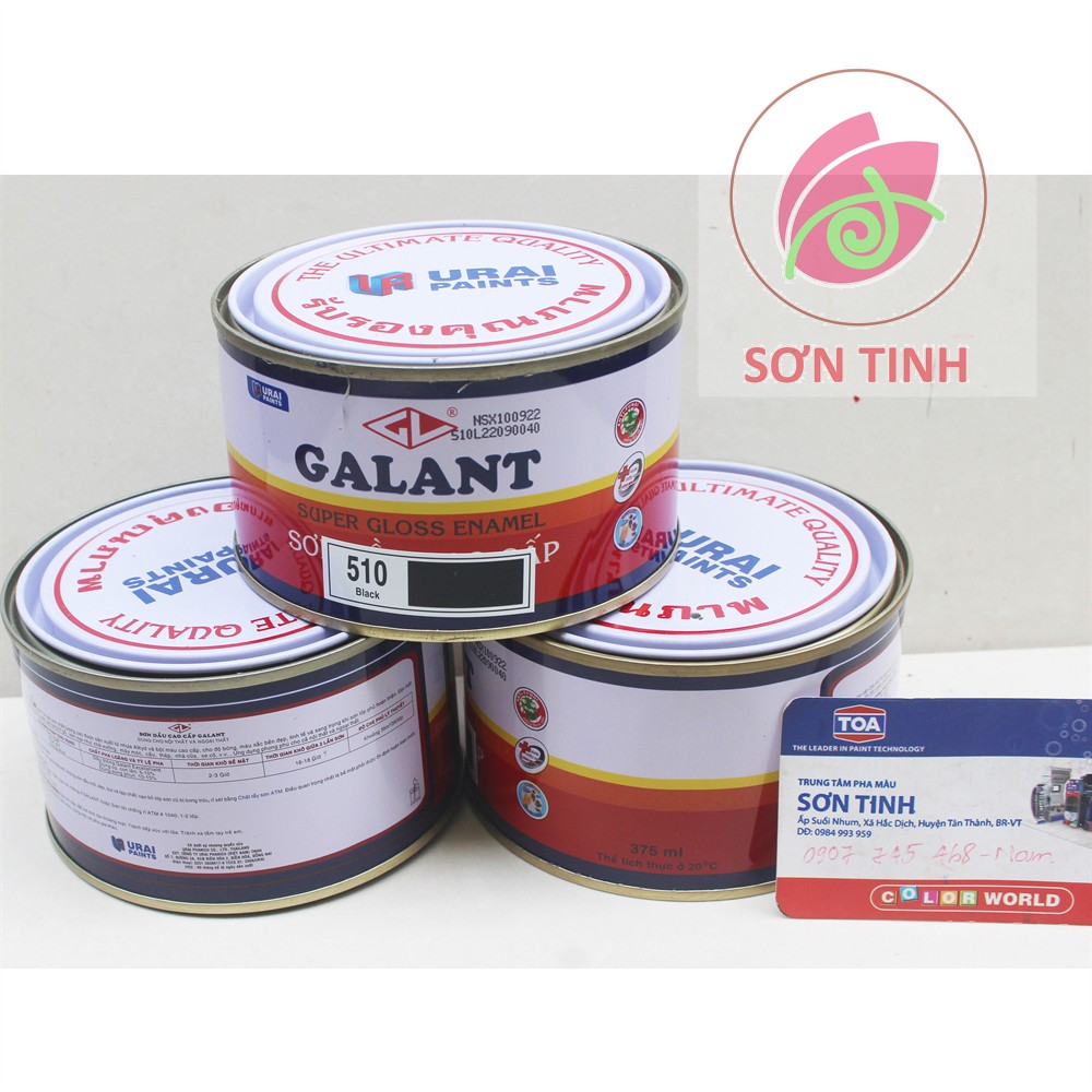 Sơn dầu galant đen bóng 510 400ml galant black - 1 lon
