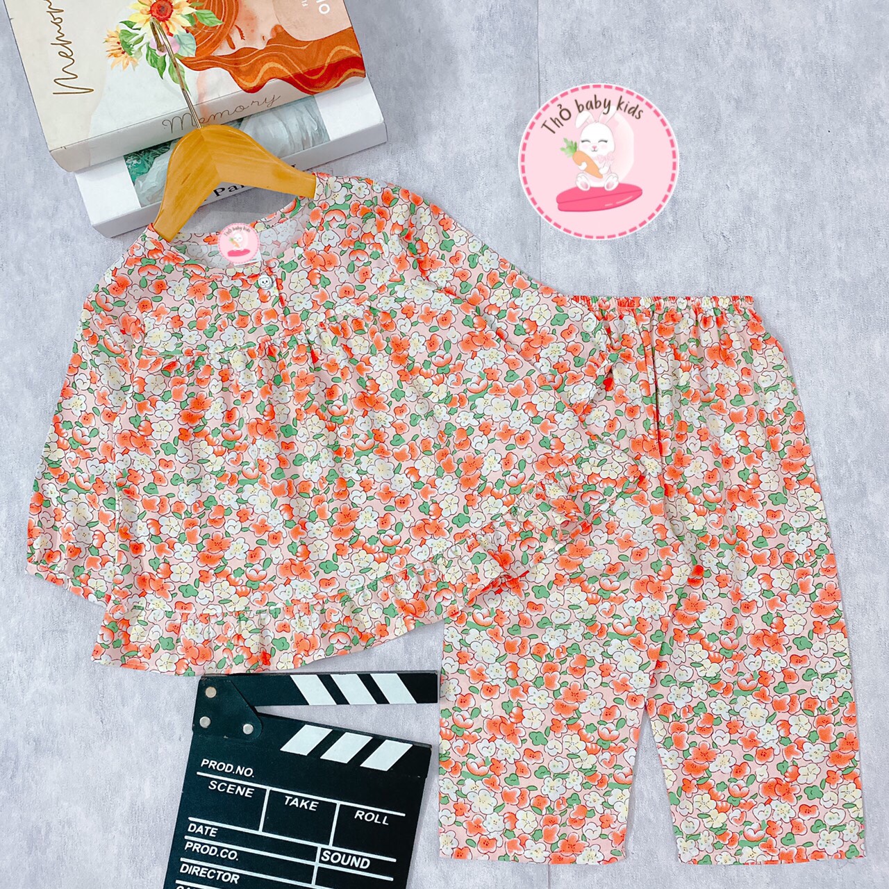 Bộ tole/lanh dài tay quần dài bé gái , đồ bộ tole/lanh bé gái shop thỏ baby kids