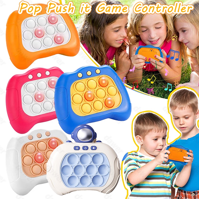 electronic Pop It Game Console Quick Push Game Machine Stress Relief Toys Children Pinch Music Push Bubble  Fidget Toys