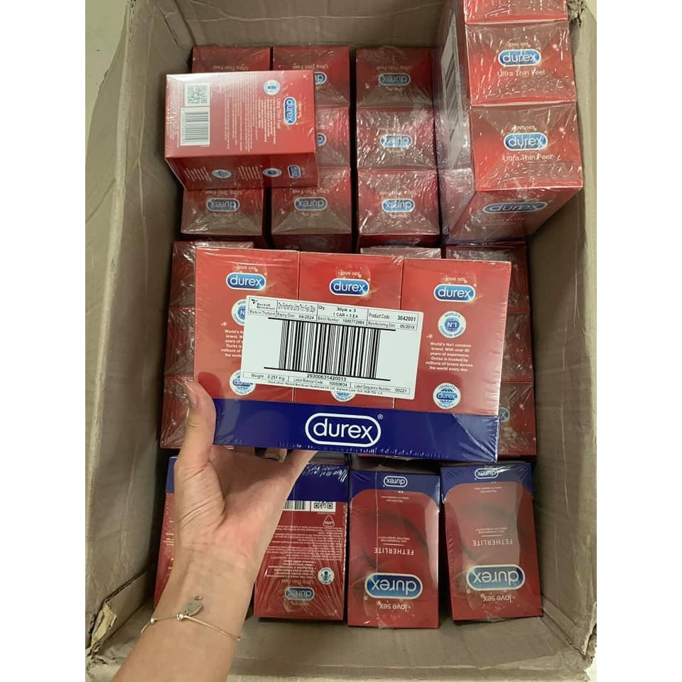 [HCM]Bao cao su Durex Fetherlite 20% Thinner Than Regular Condoms 30 bao