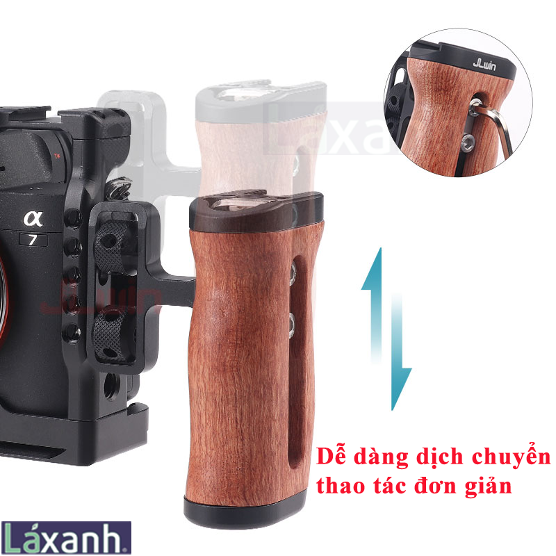 Tay cầm báng gỗ JLWin Tay nắm cage rig rigcage khung máy ảnh quay video