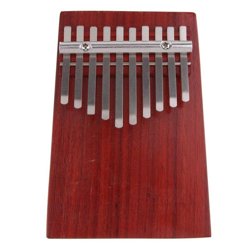 10 Keys Red Wood Mini Finger Piano Kalimba Thumb Traditional African Music Instruments Suitable for Beginners Advanced Players and Music Lovers