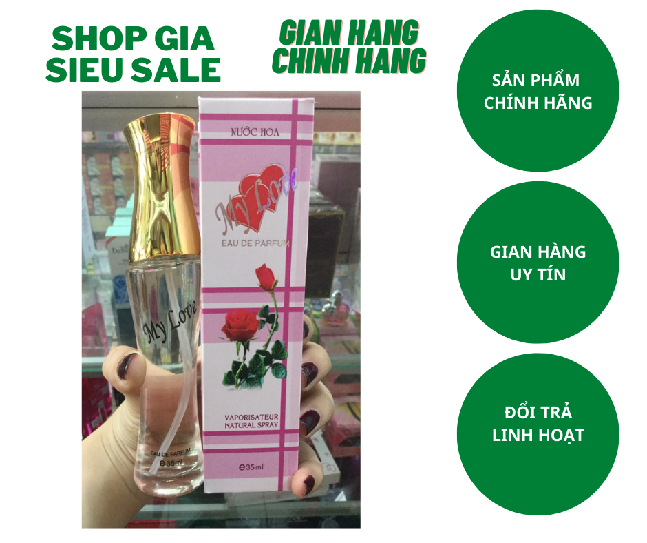 [HCM]NƯỚC HOA MYLOVE 35ML SỌC HỒNG