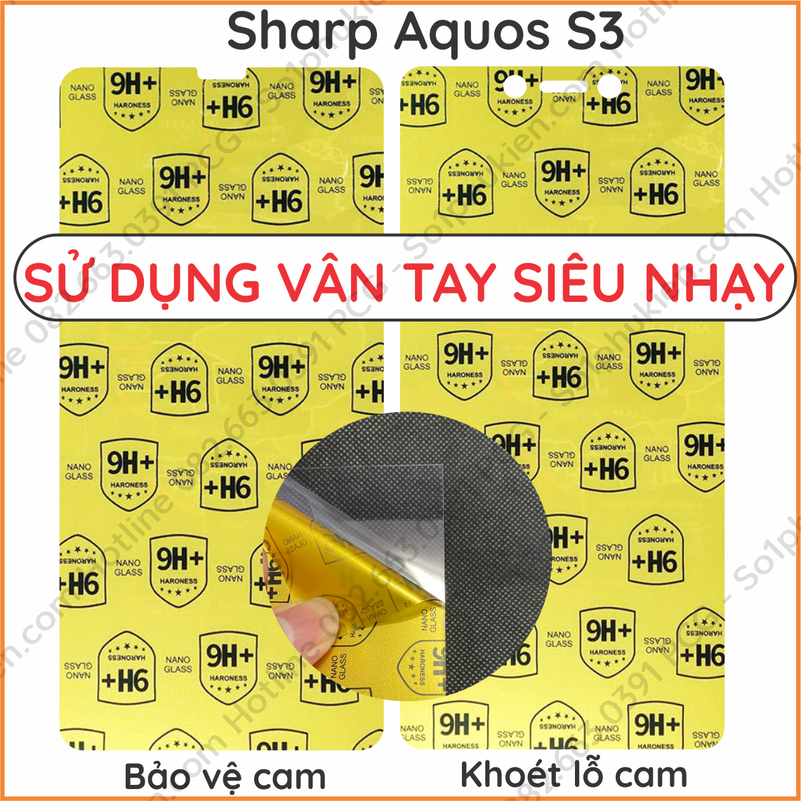 Cường lực Sharp Aquos S3 nano siêu bền
