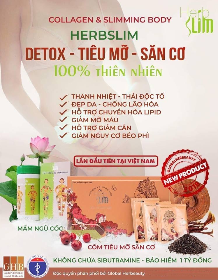 [HCM]Cốm giảm cân Herbslim (30 gói)