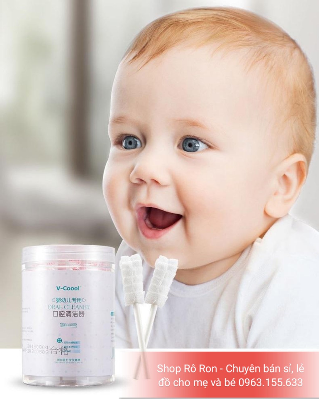 QUE RƠ LƯỠI + TĂM BÔNG VCOOL CAO CẤP 2 ĐẦU [HỘP 30 QUE]