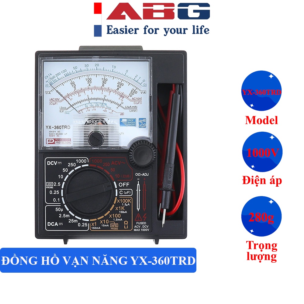 Đồng hồ vạn năng kỹ thuật số abg samwa yx-360trd