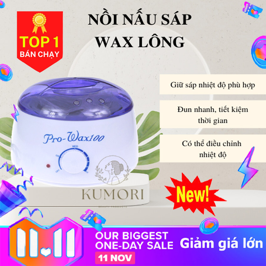 Nồi đun sáp wax Carnafen Pro-wax100, Máy đun sáp wax lông hàn quốc, Máy nấu sáp wax lông tại nhà tiện lợi