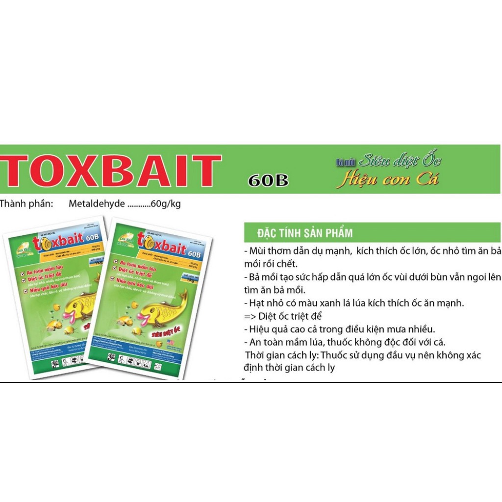 Bả diệt ốc sên Toxbait 60AB dạng hạt 1kg